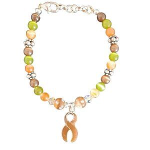 Brown Ribbon Awareness Ribbon Bracelet #44